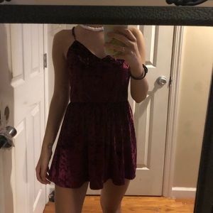 LA hearts velvet maroon romper